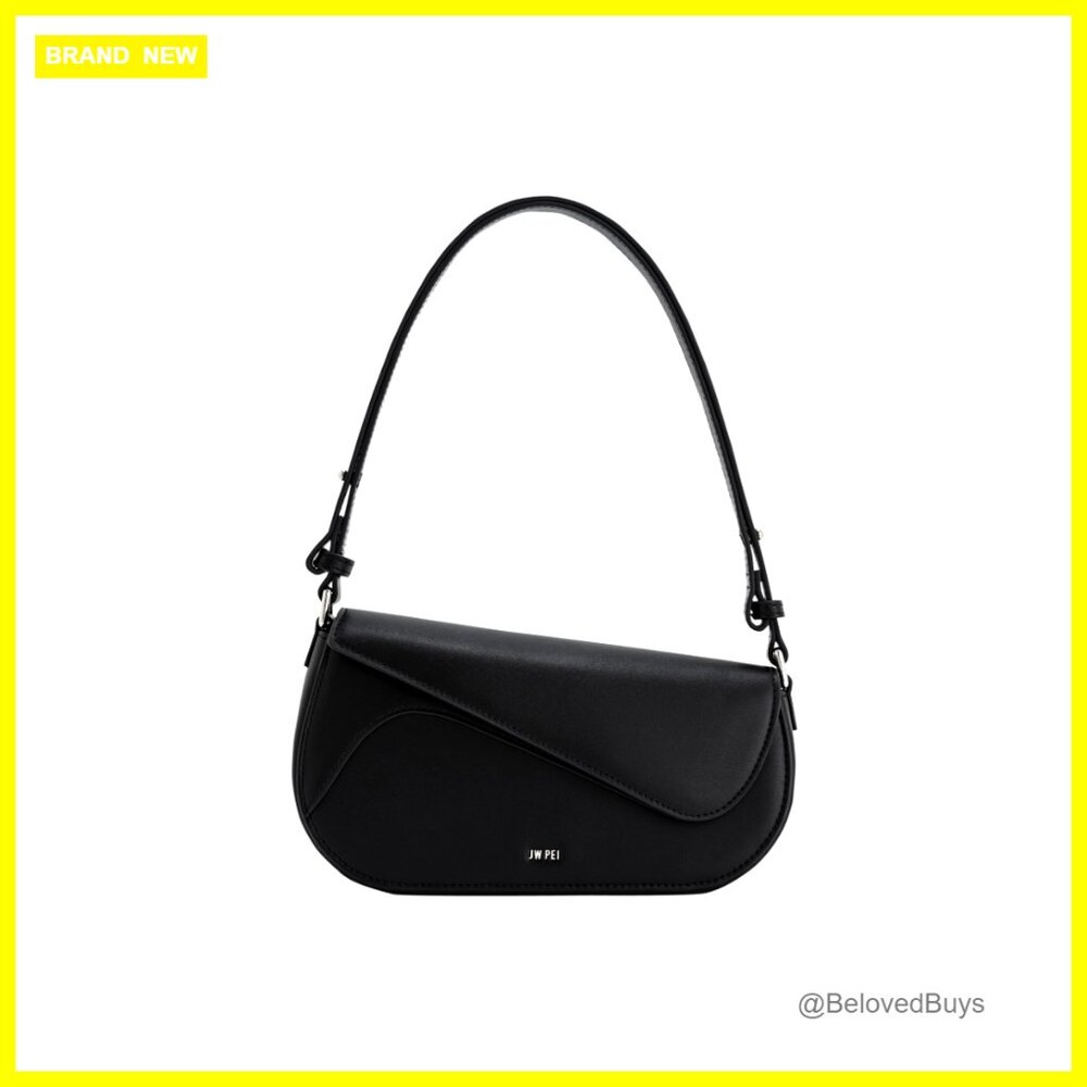 Vegan Leather Shoulder Bag Adjustable Strap Magnetic Closure